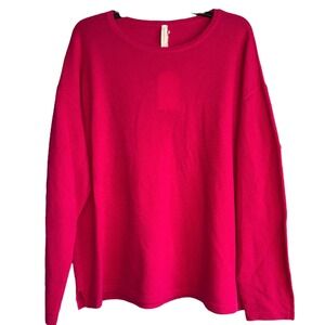 Antonio Melani Womens XL Lipstick Pink 100% Cashmere Crew Neck Pullover NWT